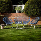 Hebe garden sofa set - navy blue - Laura James