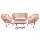 Hebe garden sofa set - orange - Laura James