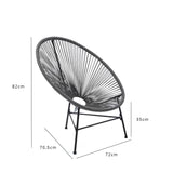 Hebe string bistro set - grey - Laura James