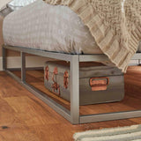 OUTLET-Indy Metal Platform Bed Double Grey - Laura James
