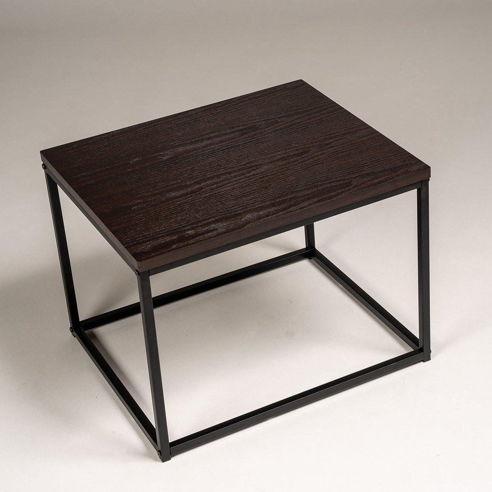 OUTLET - Jay Walnut Side Table - Black Frame – Laura James