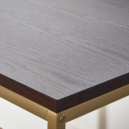 Outlet - Jay side table - walnut effect and gold - Laura James