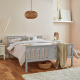 OUTLET-Lisa King Wooden Bed - Grey - Laura James