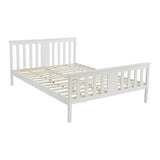 White wooden king size bed frame - Laura James