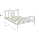 Grey wooden king size bed frame - Laura James