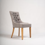 Outlet - Louis dining chairs - set of 2 - grey and light wood - Laura James