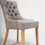 Outlet - Louis dining chairs - set of 2 - grey and light wood - Laura James