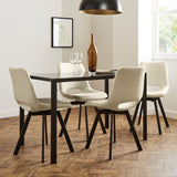 Margot dining chairs x2 - cream and black - Laura James