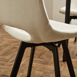 Margot dining chairs x2 - cream and black - Laura James
