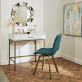 Outlet Marie White Desk with Gold Legs - Laura James