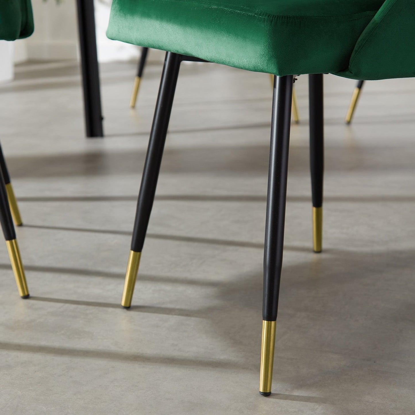 Marilyn dining chairs - set of 2 - green velvet - Laura James