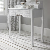 Monaco Dressing Table, Stool & Mirror Set - White Painted - In Stock Date - 2nd June 2020 - Laura James