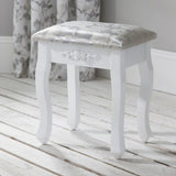 Monaco Dressing Table, Stool & Mirror Set - White Painted - In Stock Date - 2nd June 2020 - Laura James