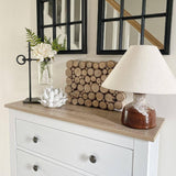 Outlet – Sandhurst shoe cabinet - 3 door - white & oak effect - Laura James