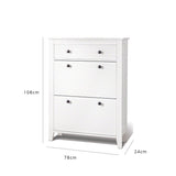 Outlet – Sandhurst shoe cabinet - 3 door - white - Laura James