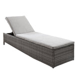 Serina premium sun lounger - grey - rattan - Laura James