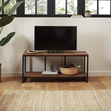 Outlet - Sheffield industrial TV stand - wood effect & metal frame - Laura James