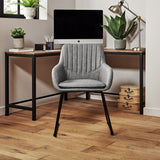 Outlet - Sheffield Office Chair - Grey - Faux Leather - Laura James