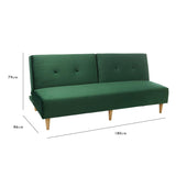 Outlet - Tamsin click clack sofa bed - green velvet - Laura James