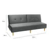 Outlet - Tamsin click clack sofa bed - grey velvet - Laura James 