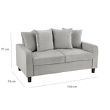 Outlet – Tracy 2 seater sofa - grey velvet - Laura James
