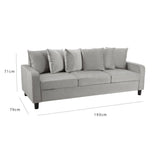 Outlet – Tracy 3 seater sofa - grey velvet - Laura James