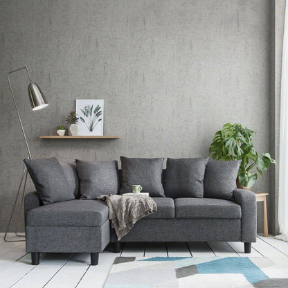 Corner Sofa - Left & Right Side - Grey - Laura James
