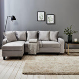 OUTLET-Tracy corner sofa - grey velvet - Laura James