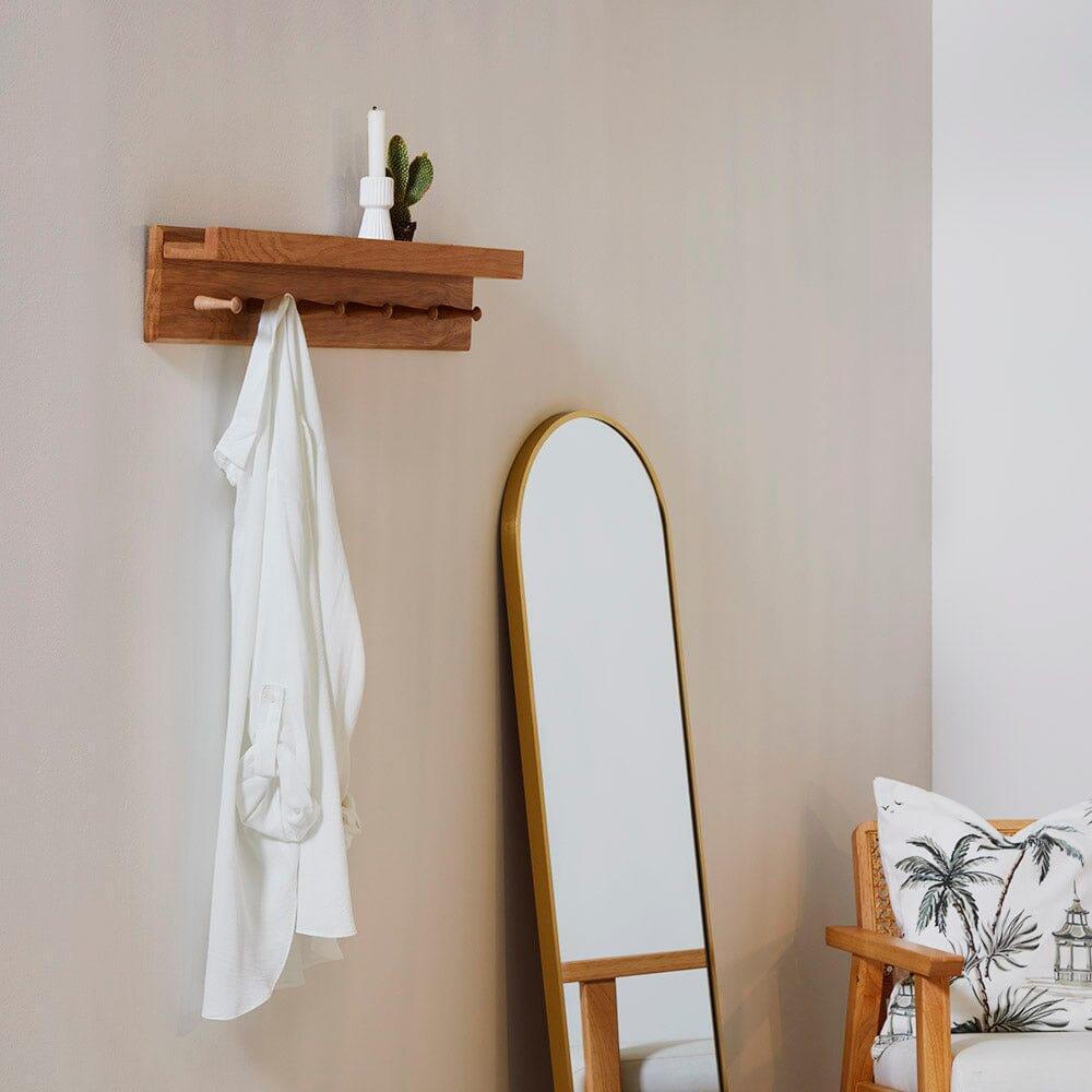 Willow Oak Wood Coat Hook Set of 6 Hooks Laura James
