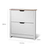 Outlet – Windsor shoe cabinet - 2 door - grey - Laura James