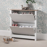 OUTLET-Shoe Cabinet - Small 2 Door - White - Laura James