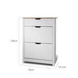Outlet – Windsor shoe cabinet - 3 door - grey - Laura James