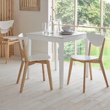 Paul extendable table with 4 chairs - small - white