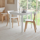 Paul extendable table with 4 chairs - small - white