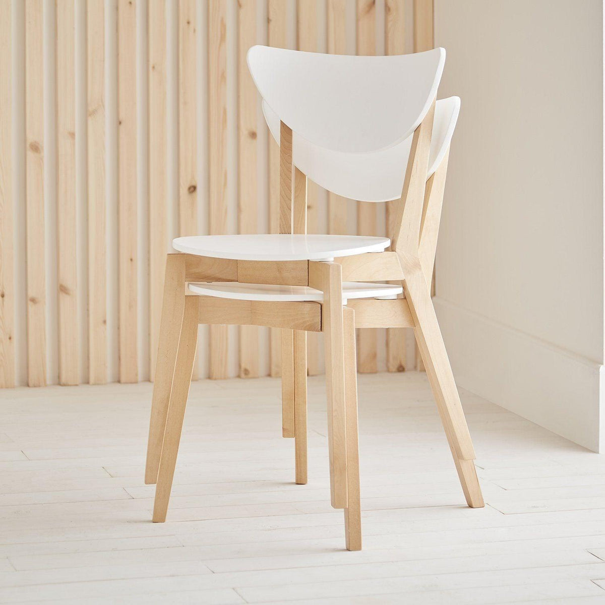 Paul Stackable Dining Chairs Set 2