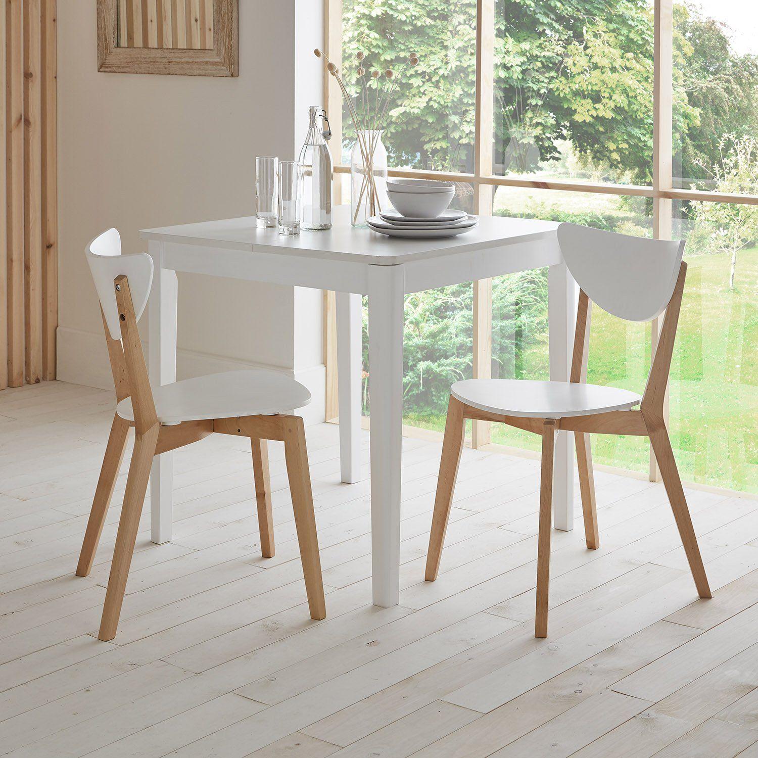 Paul Stackable Dining Chairs Set of 2 White Laura James