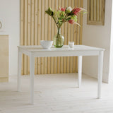 Paul extendable table with 4 chairs - large - white - Laura James