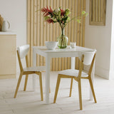 Paul extendable table with 4 chairs - small - white