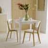 Paul extendable table with 2 chairs - small - white - Laura James