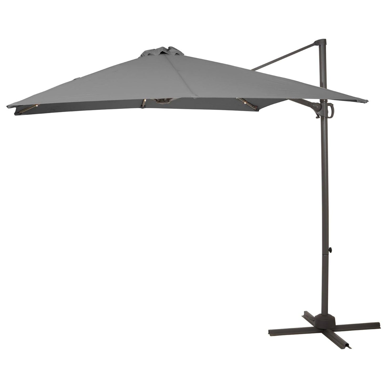 Grey LED Premium Cantilever Parasol