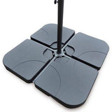 Quartered Base for Lean Over and Cantilever Parasols