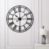 Riseley 80cm Metal Skeleton Wall Clock - Black - Laura James