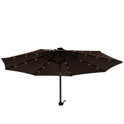 Round Parasol 2.5m Premium LED Grey - Laura James