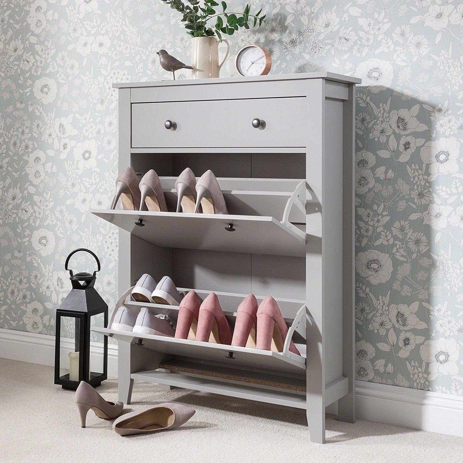 Shoe Cabinet Wooden Storage Cupboard -Laura James