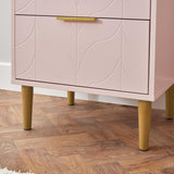 Gloria wardrobe and drawers set -3 drawer chest of drawers - pink - Laura James