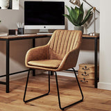 Sheffield office chair – tan – faux leather - Laura James