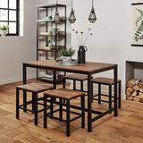Sheffield dining table set – 4 seater – 4 stools - Laura James