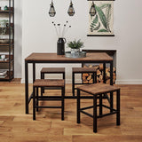 Sheffield dining table set – 4 seater – 4 stools - Laura James