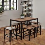 Sheffield dining table set – 6 seater – 6 stools - Laura James