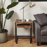 Industrial Nest of Tables - Wood Effect & Metal - Laura James